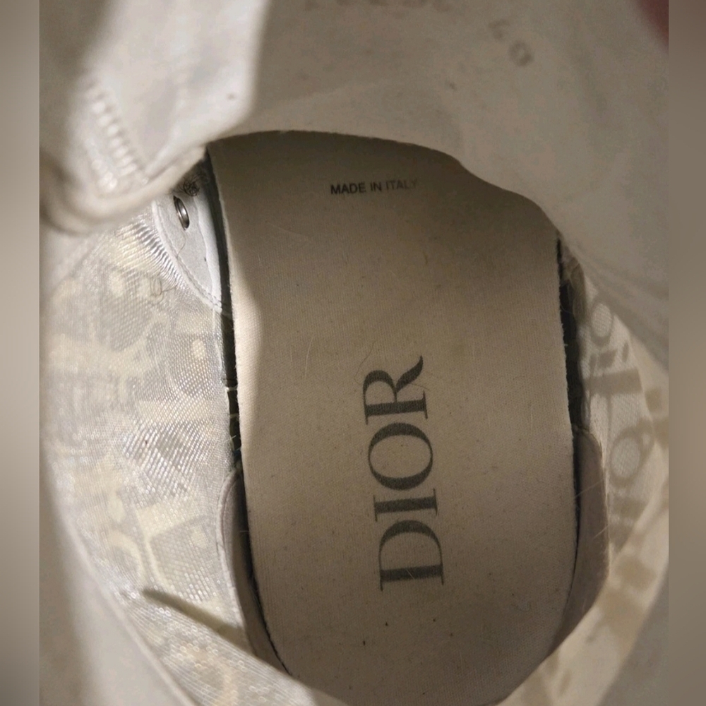 Dior B23 (Unisex) HighTop Canvas Sneakers Blue EU 40 US Men's Size 7 Wmns Sz 8.5 - Picture 8 of 10